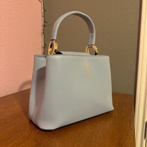 Baby blue hand bag